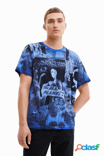 Camiseta collage aliens - BLUE - XL