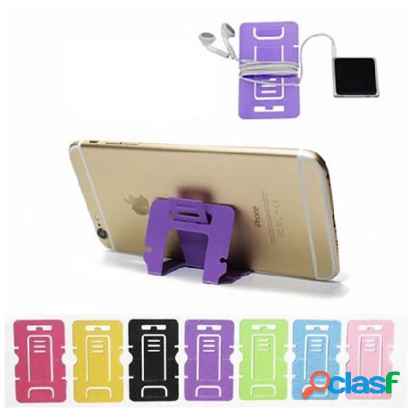Candy color phone holder plastic folding dual mobile phone