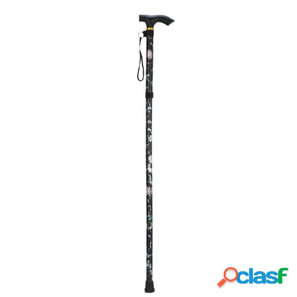 Cane non slip crutches printed five-section travel walking