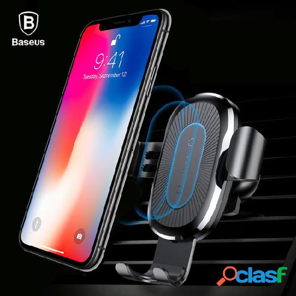 Car mount qi wireless charger for iphone x 8 plus quick