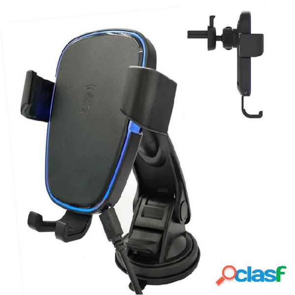 Car mount qi wireless charger holder stand quick charge fast