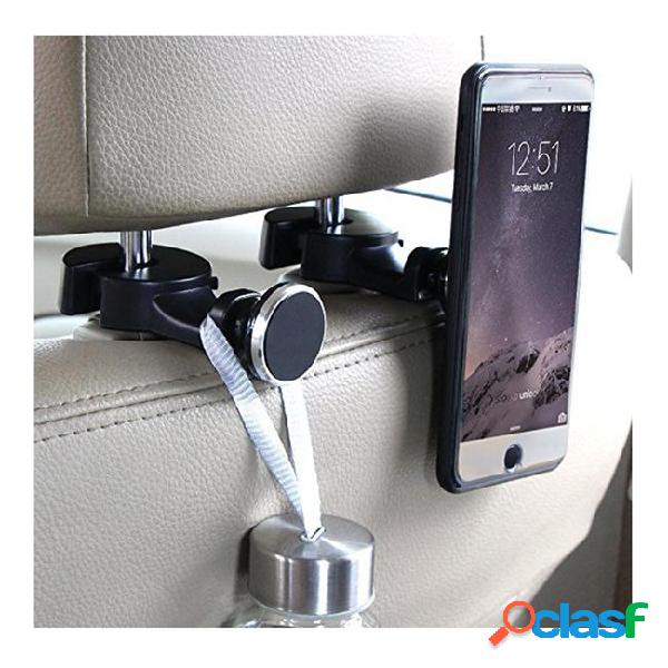 Car phone holder, car back seat headrest magnetic mount