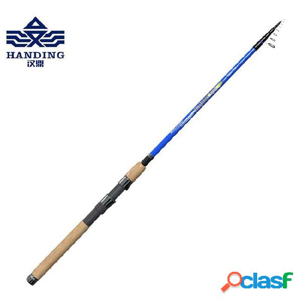 Carbon straight handle long throw rod fishing rod small