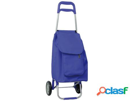 Carro de la compra azul 2 ruedas 45 litros