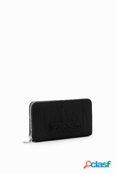 Cartera grande bordada - BLACK - U