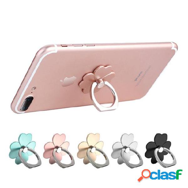 Cartoon clover 360 degree mobile finger ring phone holder