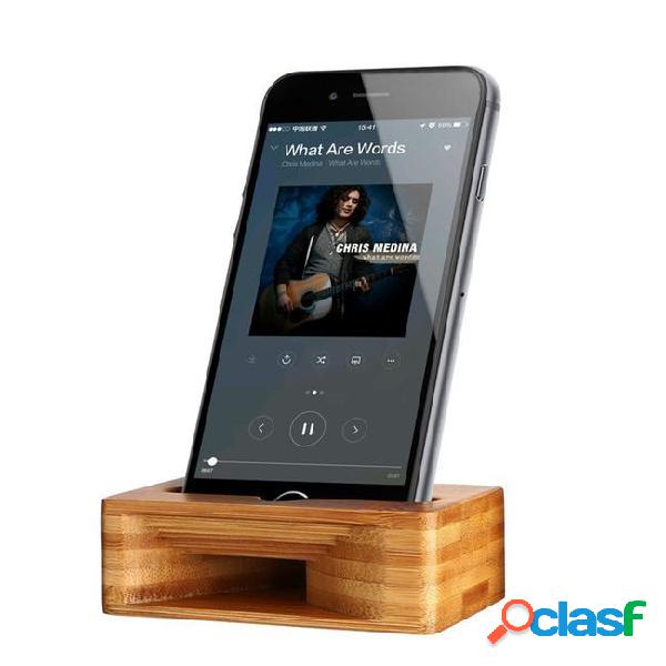 Cell phone holder with speaker sound amplifier for iphone