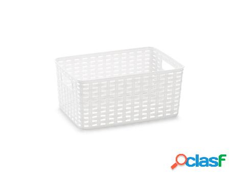 Cesta mimbre 33x22 cm 10 litros blanca