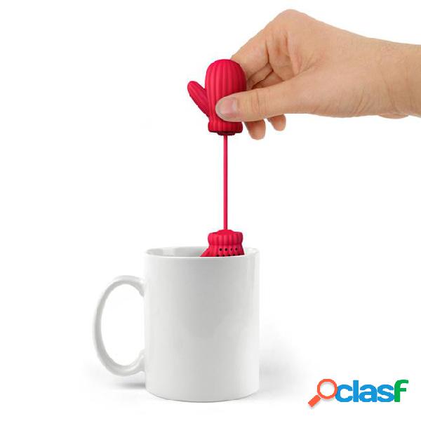 Christmas santas santa claus gloves tea infuser silicone