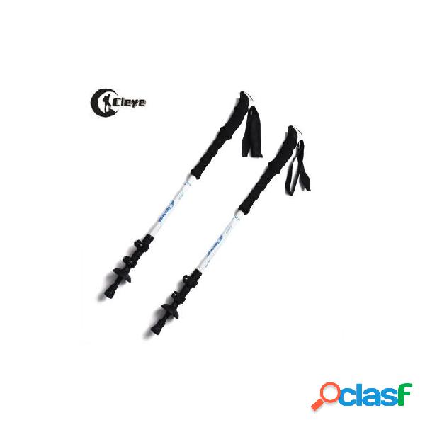 Cleye paired 3 joints carbon fiber trekking pole adjustable