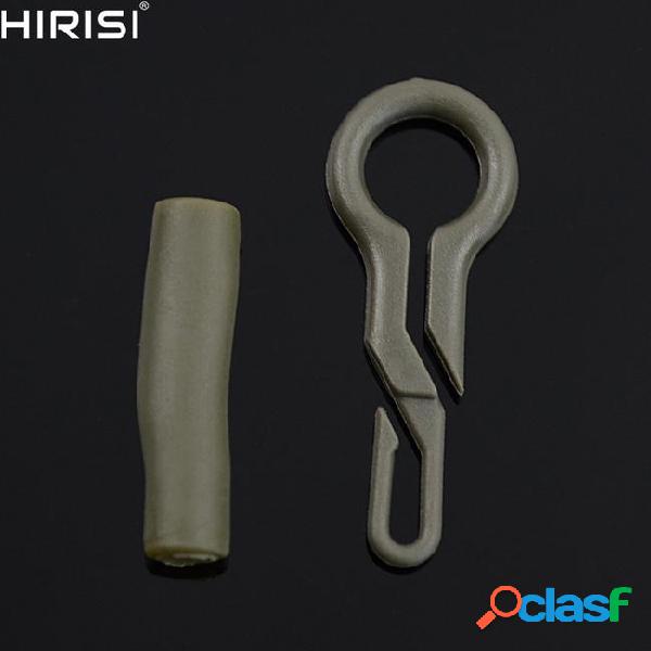 Clips 25 x hirisi fishing rubber back lead clips with sleeve