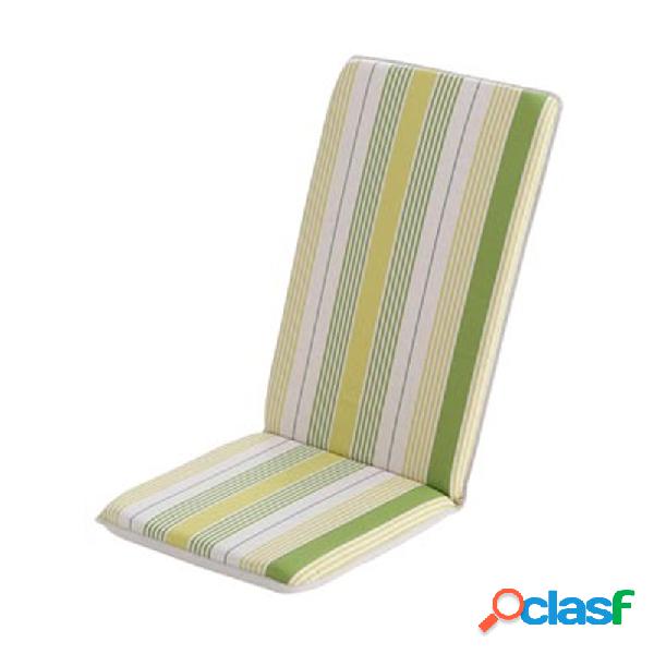 Cojin silla + respaldo siena algodon 122x49x6cm verde rayas