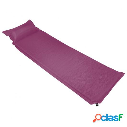 Colchón de aire inflable con almohada rosa 66x200 cm