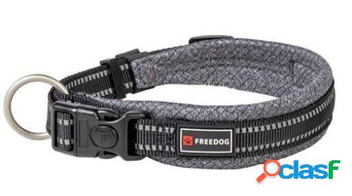 Collar Acolchado Shiva Gris para Perro 10mmx20/35cm Freedog