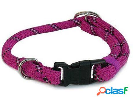 Collar para Perros FREEDOG Reflectante de nylon redondo Rosa