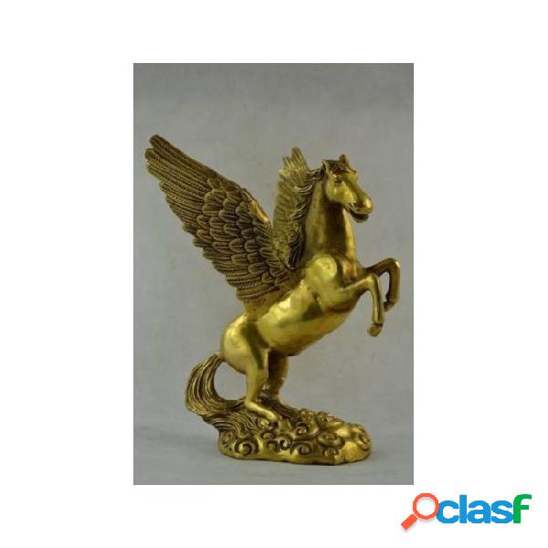 Collectibles old decorated handwork copper carving pegasus