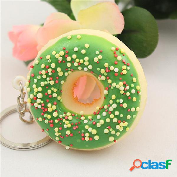 Colorful soft kawaii squishy chain straps donuts charms cell