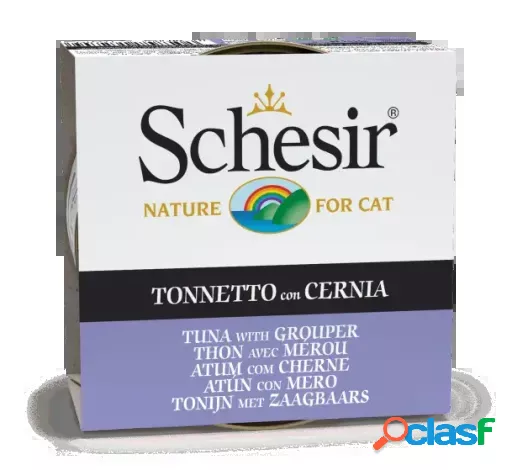 Comida Húmeda de Atún con Mero para Gatos 85 gr Schesir