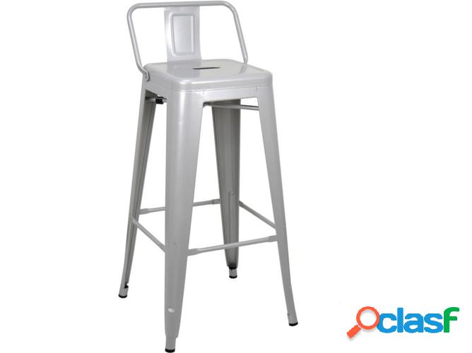 Conjunto 4 Bancos de Bar DS MUEBLES 783198 Tudix (Gris - 43