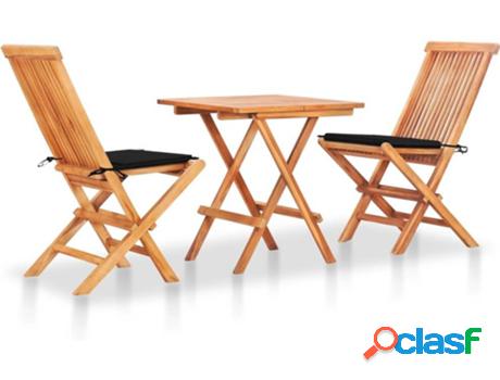 Conjunto de Jardín VIDAXL Bistró 3063232 (Marrón - Teca -
