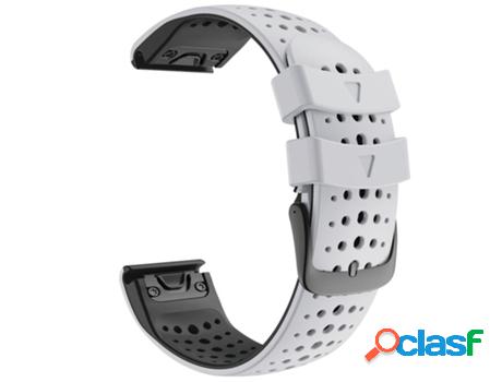 Correa De Reloj Para Garmin Fenix 7X 26Mm Silicona Blanco /