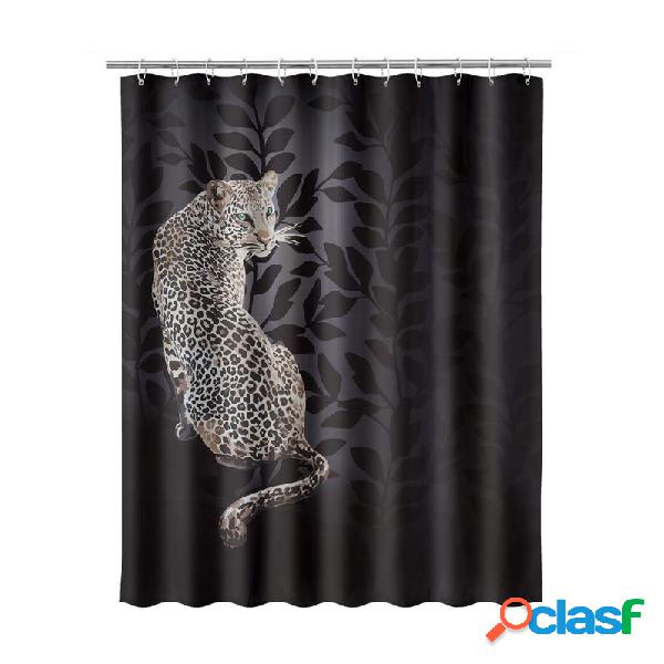 Cortina de baño poliester leopard 180x200 cm