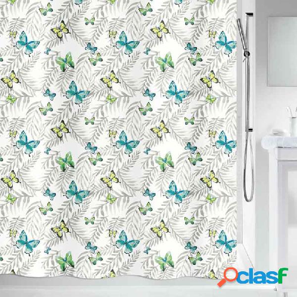 Cortina de baño spirella poliester mariposas 180x200cm