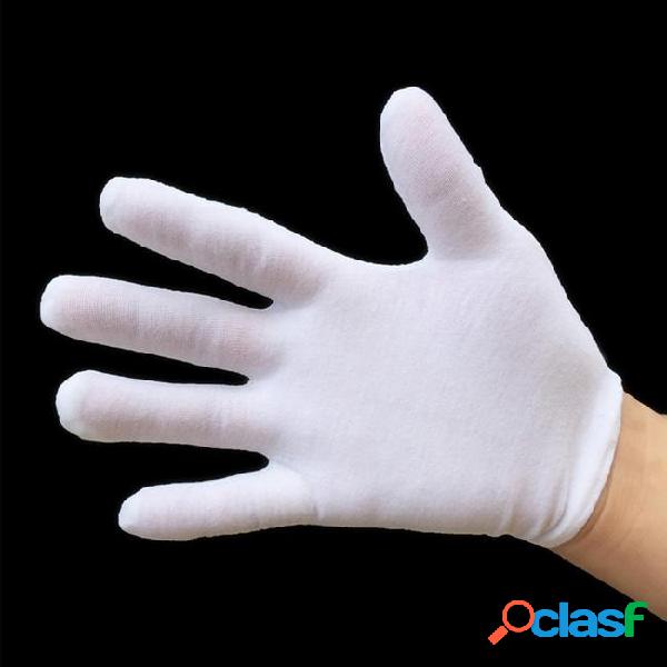 Cotton white gloves elastic nylon yarn and cotton labor