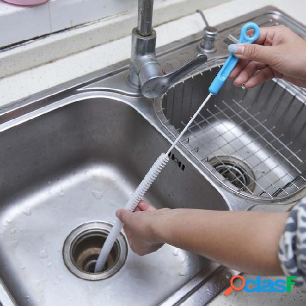 Creative bendable sewer cleaning brush sink tub toilet
