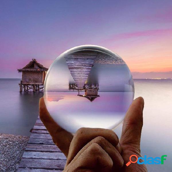 Crystal glass lens ball photography for sale 8 cm feng shui