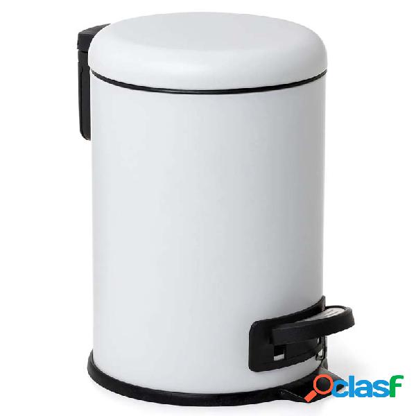 Cubo de basura tatay nordic blanco pedal 3l