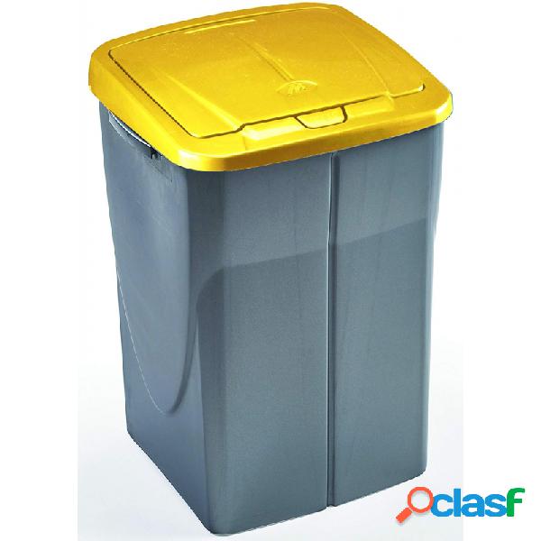 Cubo de reciclaje ecobin 45l amarillo