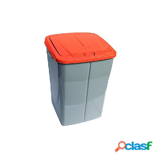 Cubo de reciclaje ecobin 45l naranja