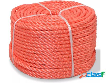 Cuerda Marina VIDAXL de Polipropileno Naranja (10 mm - 100