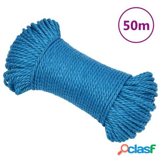 Cuerda de trabajo polipropileno azul 8 mm 50 m