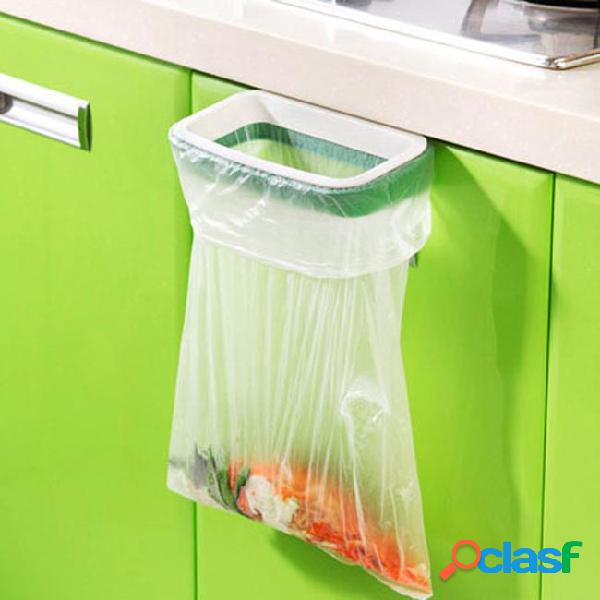 Cupboard door back trash rack storage garbage bag holder