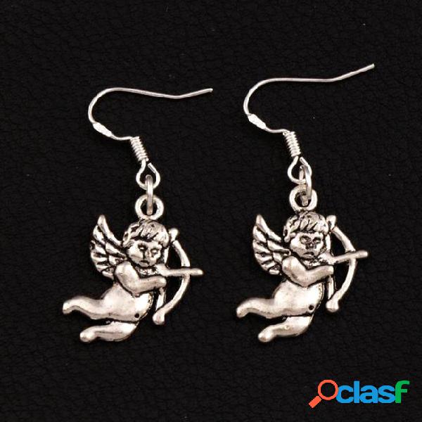 Cupid angel earrings 925 silver fish ear hook 30pairs/lot