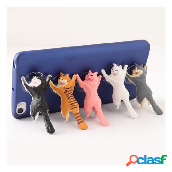Cute universal cat cell phone holder tablets desk car phone