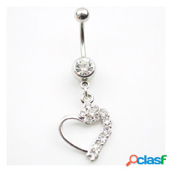 D0125 (1 color) nice a style navel belly ring 10 pcs clear