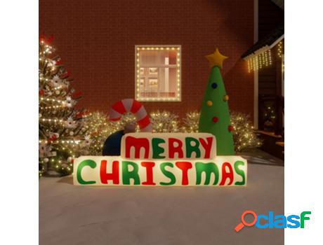 Decoración Inflable Merry Christmas VIDAXL con LED