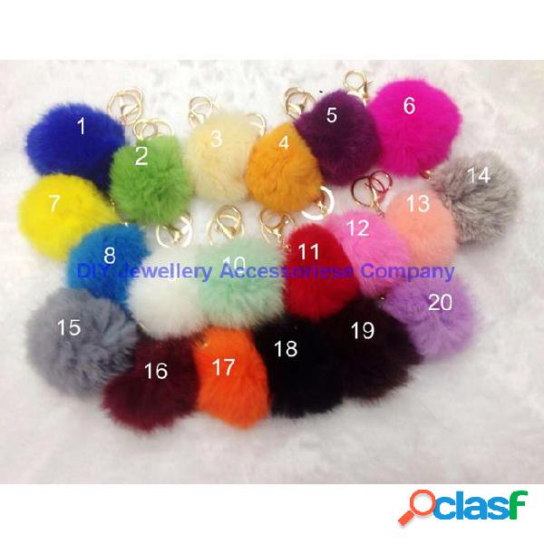 Dhl free 100pcs mixed 20 colors cute genuine leather rabbit
