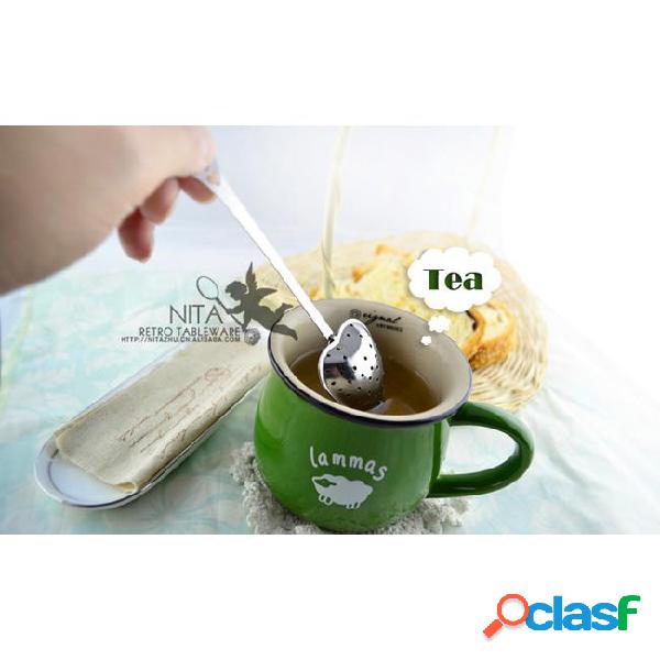 Dhl free shipping lovely heart stainless steel tea infuser