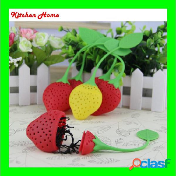 Dhl free shipping strawberry silicone tea herb spices leaf
