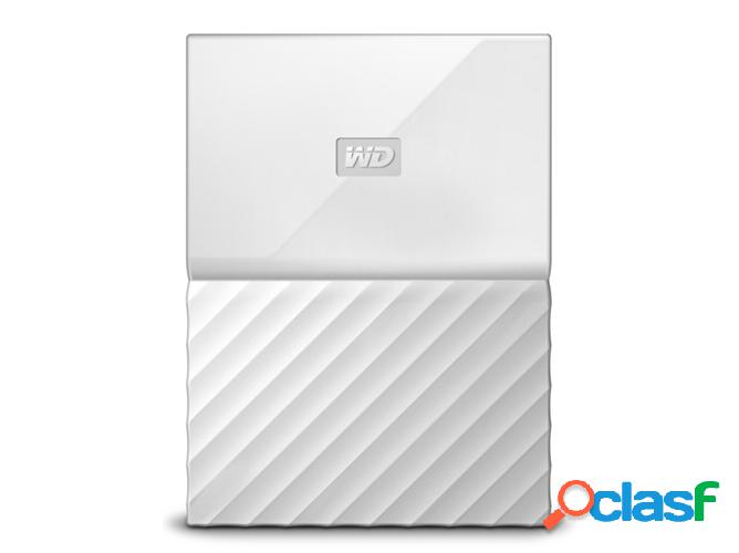 Disco HDD Externo WESTERN DIGITAL My Passport 1 TB (Blanco -