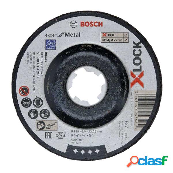 Disco desbaste bosch expert for metal con x-lock 115x22,23mm