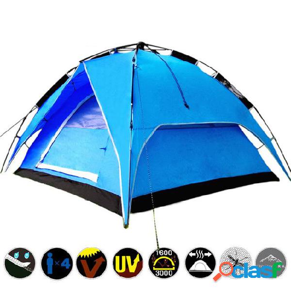 Double layer outdoor folding rain-proof travel tent