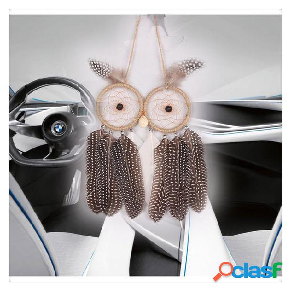 Dream catcher wind chimes wall hanging car hanging with owl