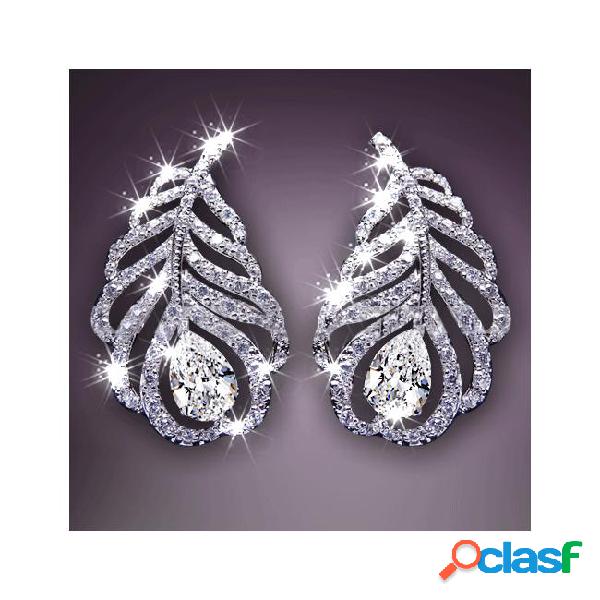 E433 925 silver pin earrings original peacock phoenix