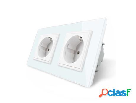 Enchufe Schuko Doble Eu 16A Frontal LEDBOX