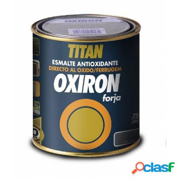 Esmalte liso oxiron titan satinado negro efecto forja 375 ml